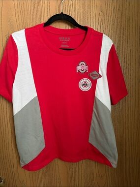 Red & Gray OSU Adult Short Sleeve Tee